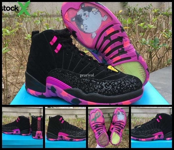 12 xii doernbecher charitable men jordon basketball shoes black hyper violet pink 12s db carissa sports training sneakers size
12 xii doernbecher charitable men jordon basketball shoes black hyper violet pink 12s db carissa sports training sneakers size