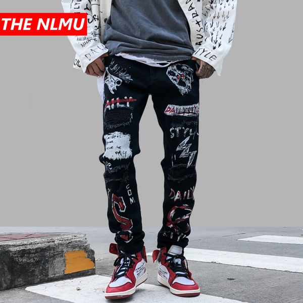 new skinny jeans men streetwear destroyed ripped jeans black homme hip hop broken graffiti print pencil denim pants hole wg560, Blue
new skinny jeans men streetwear destroyed ripped jeans black homme hip hop broken graffiti print pencil denim pants hole wg560, Blue