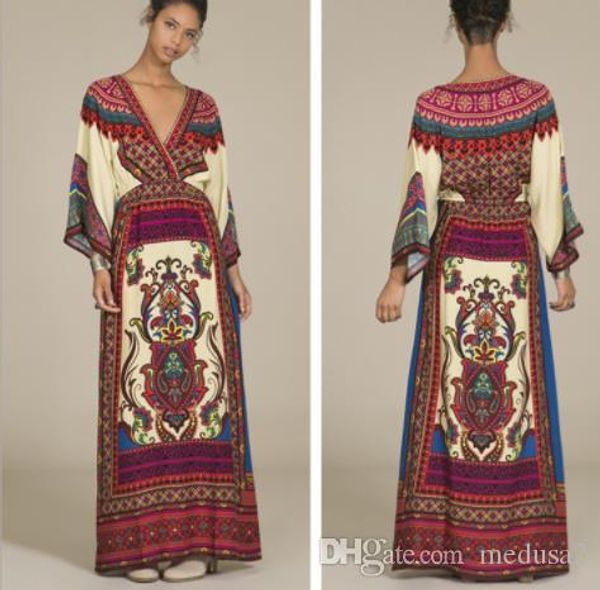 vintage printed womens maxi dresses casual loose dark v neck long sleeved high waist beach dresses fashion women dresses, Black;gray
vintage printed womens maxi dresses casual loose dark v neck long sleeved high waist beach dresses fashion women dresses, Black;gray
