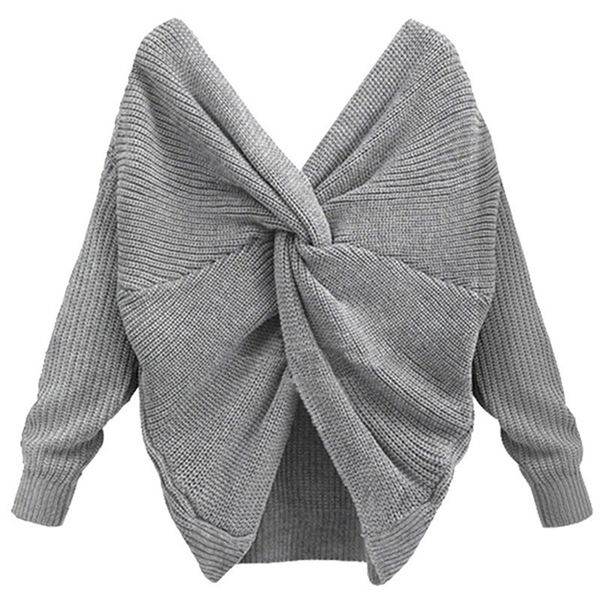 fashion backless cross women sweaters spring autumn female knitted jumper casual v-neck solid basic vintage sweater, White;black
fashion backless cross women sweaters spring autumn female knitted jumper casual v-neck solid basic vintage sweater, White;black