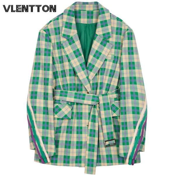 2020 spring vintage plaid blazer women chic sashes loose korean suit coat female jacket outwear office blazers feminino, White;black
2020 spring vintage plaid blazer women chic sashes loose korean suit coat female jacket outwear office blazers feminino, White;black