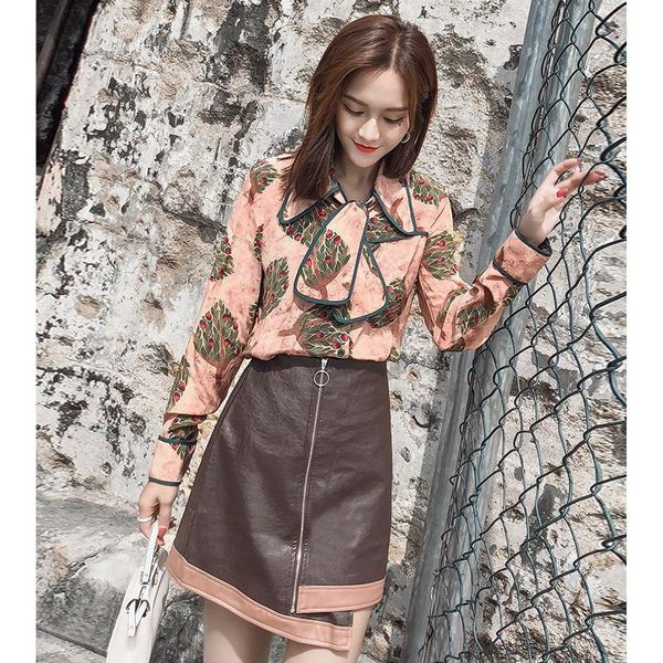 new summer women sweet floral print slim blouse+elegant a line irrugular hem mini leather skirt set female party casual suit z95, White
new summer women sweet floral print slim blouse+elegant a line irrugular hem mini leather skirt set female party casual suit z95, White