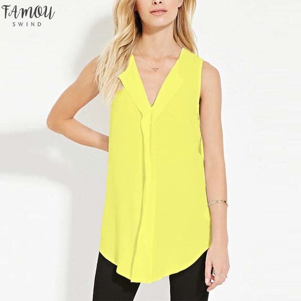 casual loose sleeveless solid women blouse summer v neck chiffon blouses female shirts vest blusas plus size s 6xl, White
casual loose sleeveless solid women blouse summer v neck chiffon blouses female shirts vest blusas plus size s 6xl, White