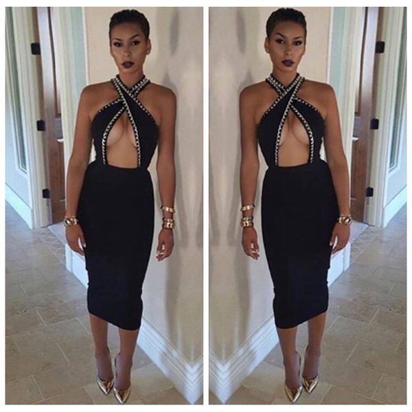 halter sheath knee length cocktail dresses beaded slim short prom gowns 2019 vestidos de soiree special occasion party gowns, Black
halter sheath knee length cocktail dresses beaded slim short prom gowns 2019 vestidos de soiree special occasion party gowns, Black