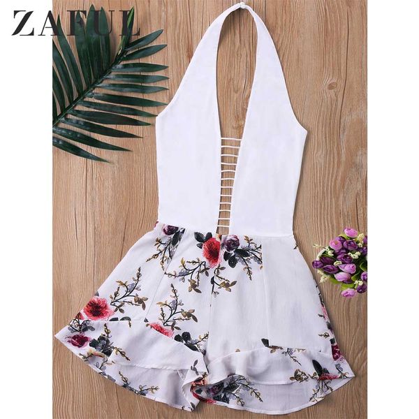 zaful ladder low cut halter romper women jumpsuit summer mini overalls white with floral pattern shorts playsuit rompers, Black;white
zaful ladder low cut halter romper women jumpsuit summer mini overalls white with floral pattern shorts playsuit rompers, Black;white