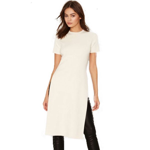 women clothing t shirt solid 2 colors women crew neck short sleeve side split casual brief streetwear elegant long, White
women clothing t shirt solid 2 colors women crew neck short sleeve side split casual brief streetwear elegant long, White