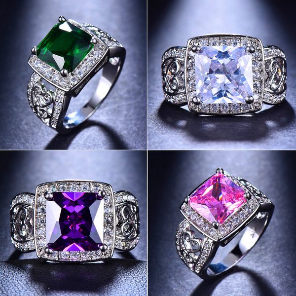 male female big purple green pink stone ring vintage 925 silver wedding rings band promise engagement ring new year gifts, Slivery;golden
male female big purple green pink stone ring vintage 925 silver wedding rings band promise engagement ring new year gifts, Slivery;golden