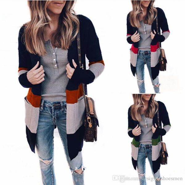 women designer winter coats cardigan sweaters with pockets autumn casual long sleeves sweaters fashion female panelle knit clothing, White;black
women designer winter coats cardigan sweaters with pockets autumn casual long sleeves sweaters fashion female panelle knit clothing, White;black