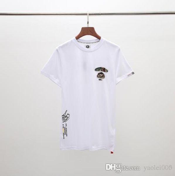 19 designer mens t-shirts tide brand solid color fashion print t-shirt cartoon embroidery loose casual street short tee, White;black
19 designer mens t-shirts tide brand solid color fashion print t-shirt cartoon embroidery loose casual street short tee, White;black