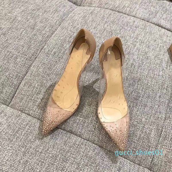clear pvc red bottom high heels luxury crystal pointed toe stiletto pumps brand dress party shoes woman wedding shoes g01, Black
clear pvc red bottom high heels luxury crystal pointed toe stiletto pumps brand dress party shoes woman wedding shoes g01, Black