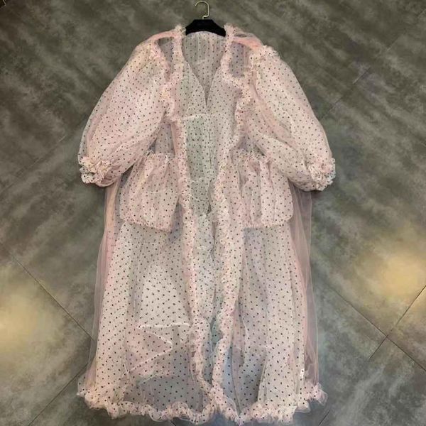 2019 spring new bubble long sleeve pocket wave multi-layer yarn sunscreen long chiffon coat, Black;brown
2019 spring new bubble long sleeve pocket wave multi-layer yarn sunscreen long chiffon coat, Black;brown