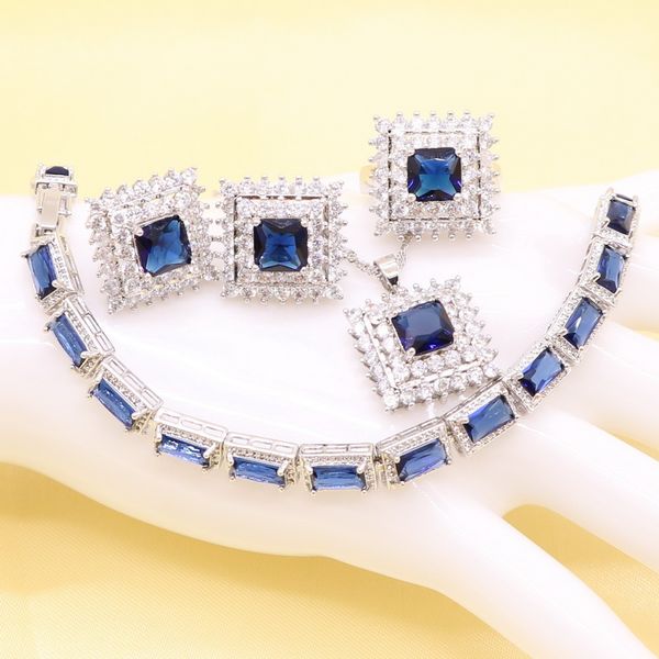 925 silver blue zircon costume crystal white zirconia bridal jewelry sets for women necklace pendant earrings rings bracelets
925 silver blue zircon costume crystal white zirconia bridal jewelry sets for women necklace pendant earrings rings bracelets