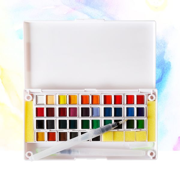 superior 48colors solid watercolor painting set with paint brush bright color portable watercolor pigment for school drawing
superior 48colors solid watercolor painting set with paint brush bright color portable watercolor pigment for school drawing