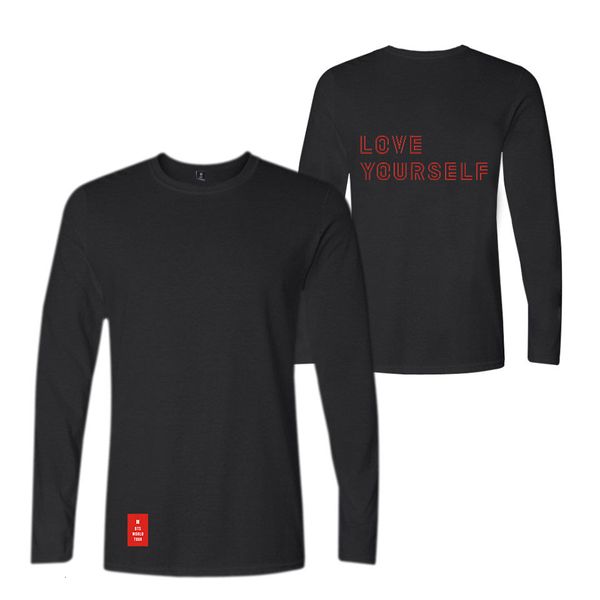 

bts juvenile bulletproof shirt group love yourself easy large code male female style long sleeves a kind of t shirts, Gray;blue