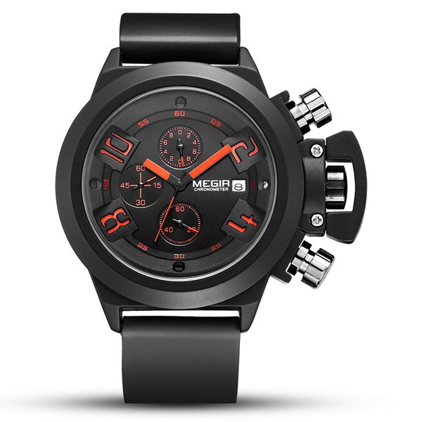 megir wrist watch multifunctional sports silicone belt waterproof calendar men's wrist watch 2002, Slivery;brown
megir wrist watch multifunctional sports silicone belt waterproof calendar men's wrist watch 2002, Slivery;brown