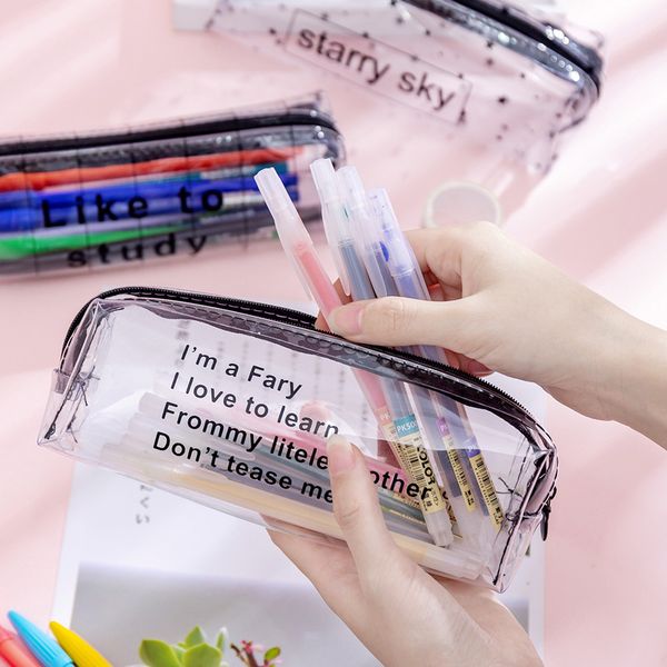 cute plaid pencil bag creative pencil case pvc pen box kawaii transparent bag kids gift school office stationery supplies
cute plaid pencil bag creative pencil case pvc pen box kawaii transparent bag kids gift school office stationery supplies