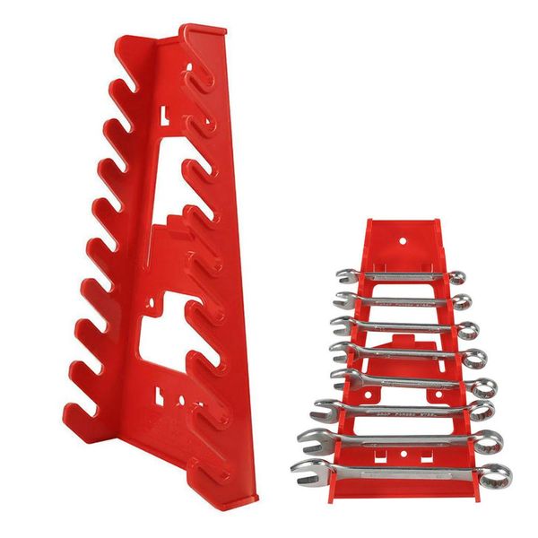 9 slots red plastic spanner rack wrench holder storage rack rail tray wrench organizer tools for walls pegboard mobile tool cart
9 slots red plastic spanner rack wrench holder storage rack rail tray wrench organizer tools for walls pegboard mobile tool cart