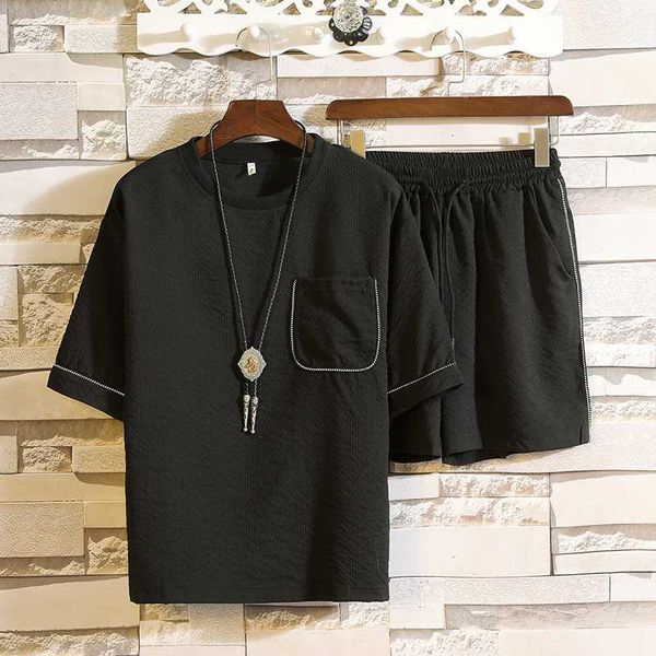 men's shorts short sleeve t shirt man motion suit 2021 summer wear full marks half student easy leisure time clothes, White;black
men's shorts short sleeve t shirt man motion suit 2021 summer wear full marks half student easy leisure time clothes, White;black