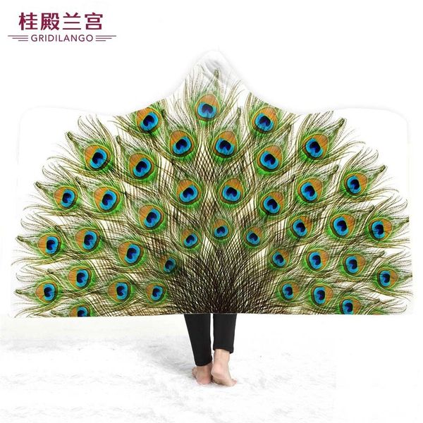 gridilango peacock opening pattern hooded blanket colorful feather printing for adults kids wearable throw blankets travel plane
gridilango peacock opening pattern hooded blanket colorful feather printing for adults kids wearable throw blankets travel plane