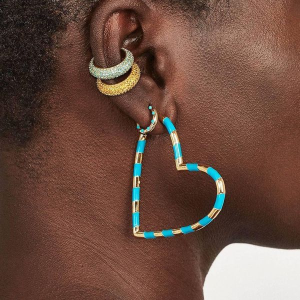 new bohemian metal heart hoop earrings for women multi color hollow love gift girls fashion jewelry statement earring party hot, Golden;silver
new bohemian metal heart hoop earrings for women multi color hollow love gift girls fashion jewelry statement earring party hot, Golden;silver