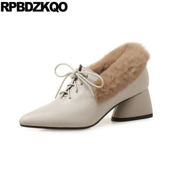 size 4 34 oxford ladies mid heels shoes china lace up 2019 white pointed toe fur block luxury brown handmade genuine leather new, Black
size 4 34 oxford ladies mid heels shoes china lace up 2019 white pointed toe fur block luxury brown handmade genuine leather new, Black