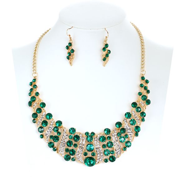 green rhinestone crystal short choker statement necklace earrings engagement gem stone jewelry sets for women, Silver
green rhinestone crystal short choker statement necklace earrings engagement gem stone jewelry sets for women, Silver