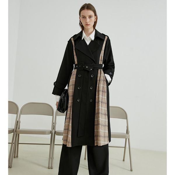 irinafs04 fall winter 2019 plaid patchwork black double breasted belted long trench coat women, Tan;black
irinafs04 fall winter 2019 plaid patchwork black double breasted belted long trench coat women, Tan;black