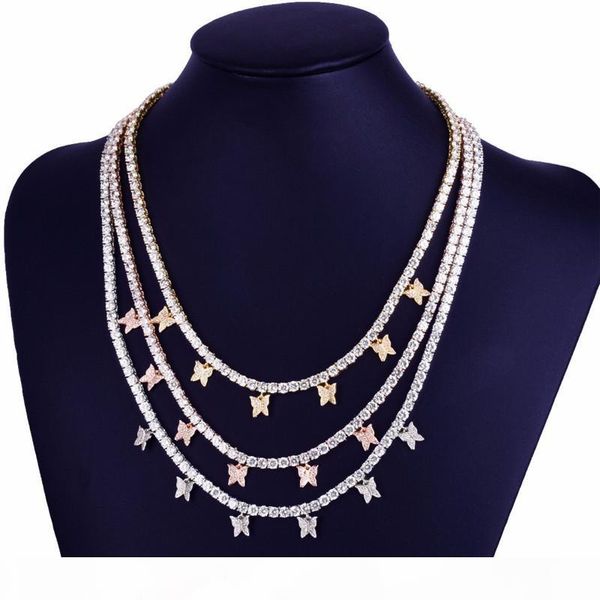 men women necklace gold silver color full cz butterflies pendants with 4mm width tennis chain necklace for men women
men women necklace gold silver color full cz butterflies pendants with 4mm width tennis chain necklace for men women