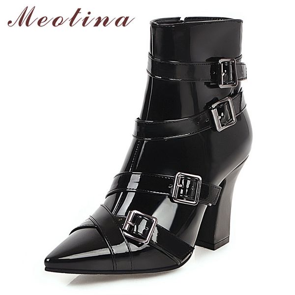 meotina winter ankle boots women buckle thick heel short boots zipper extreme high heel shoes ladies fall black plus size 33-43
meotina winter ankle boots women buckle thick heel short boots zipper extreme high heel shoes ladies fall black plus size 33-43