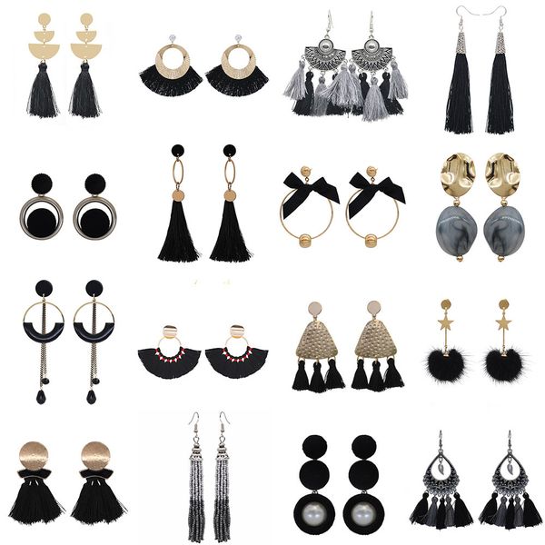 yumfeel new fashion women earrings long tassel statement black color earrings jewelry, Golden
yumfeel new fashion women earrings long tassel statement black color earrings jewelry, Golden