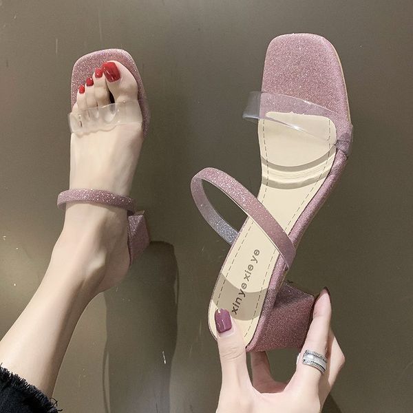 shoes slippers women summer med slides pantofle fashion square heel 2020 block rome rubber pu basic hoof heels, Black
shoes slippers women summer med slides pantofle fashion square heel 2020 block rome rubber pu basic hoof heels, Black