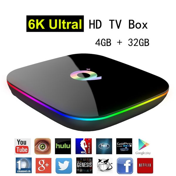 Allwinner H6 Android 9.0 TV Box 6K Ultral HD Streaming Media Player 4G 32G Quad Core Smart Mini PC 2.4G Wifi Q Plus Set Top Boxes USB 3.0
Allwinner H6 Android 9.0 TV Box 6K Ultral HD Streaming Media Player 4G 32G Quad Core Smart Mini PC 2.4G Wifi Q Plus Set Top Boxes USB 3.0