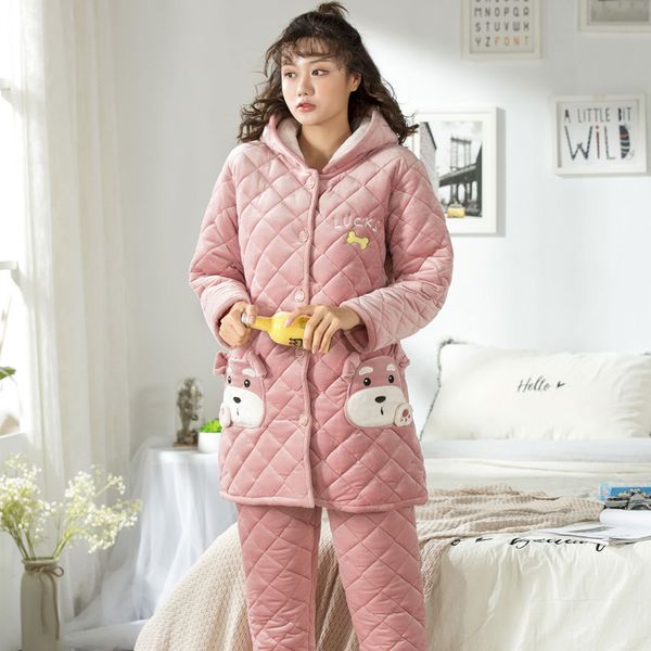 layers thickening coral cotton ma'am autumn and cotton-padded clothes long fund even hat home furnishing a dosage lan down suit, White
layers thickening coral cotton ma'am autumn and cotton-padded clothes long fund even hat home furnishing a dosage lan down suit, White