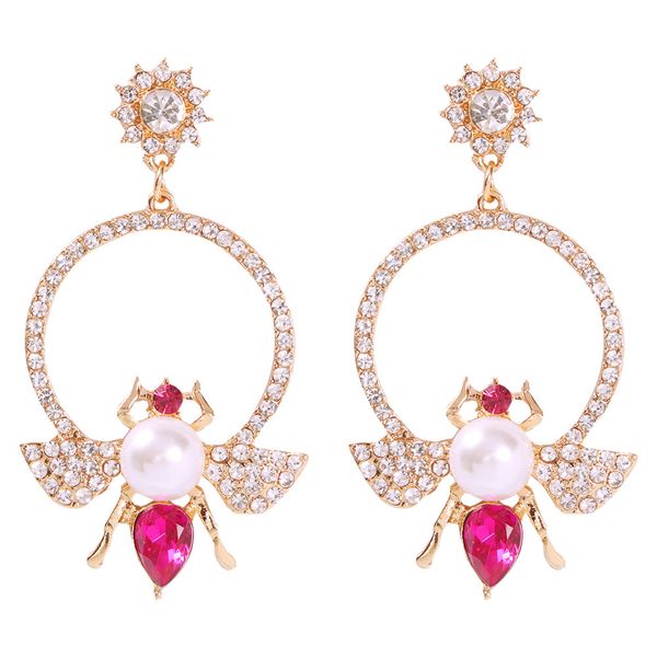 wholesale- fashion luxury designer exaggerated diamond rhinestone lovely cute insects bee pearl pendant stud earrings for women, Golden;silver
wholesale- fashion luxury designer exaggerated diamond rhinestone lovely cute insects bee pearl pendant stud earrings for women, Golden;silver