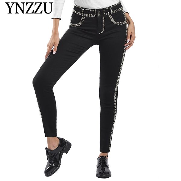 ynzzu 2019 fashion black elastic rivet jeans high waist large size women pencil trousers autumn winter slim denim pants yb355, Blue
ynzzu 2019 fashion black elastic rivet jeans high waist large size women pencil trousers autumn winter slim denim pants yb355, Blue