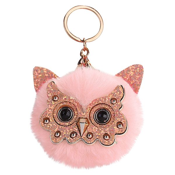 new design fashion cute owl sequin cushion fur ball bowknot keychain bag car key ring pendant valentine's day gift for lover, Silver
new design fashion cute owl sequin cushion fur ball bowknot keychain bag car key ring pendant valentine's day gift for lover, Silver
