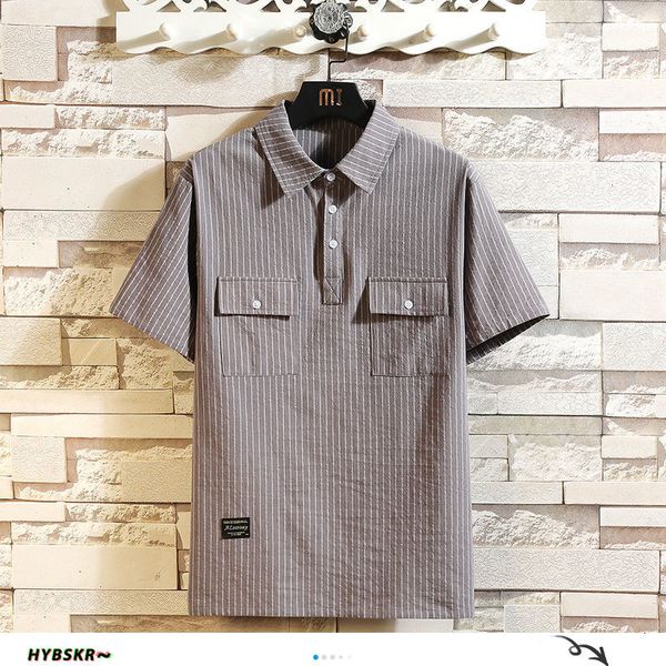 men's casual shirts hybskr man summer striped tooling pocket short-sleeved shirt mans 2021 fashionable loose oversize male black, White;black
men's casual shirts hybskr man summer striped tooling pocket short-sleeved shirt mans 2021 fashionable loose oversize male black, White;black