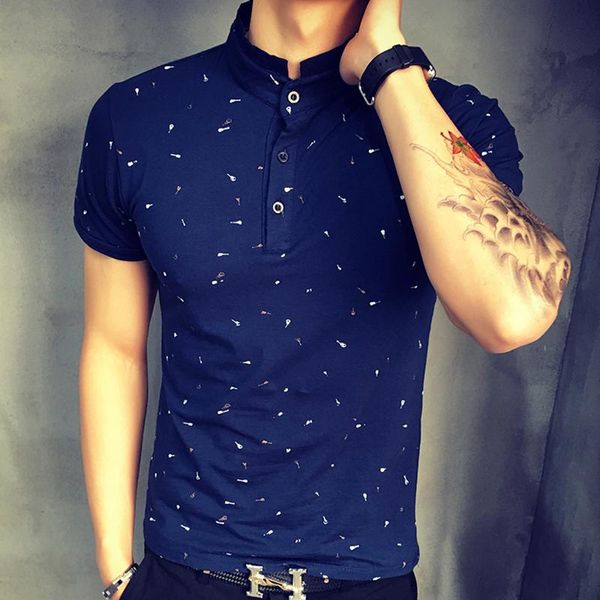 summer guitar printed stand collar polo shirt men short sleeve casual men shirts slim fit polo homme cotton mens polos kawaii, White;black
summer guitar printed stand collar polo shirt men short sleeve casual men shirts slim fit polo homme cotton mens polos kawaii, White;black