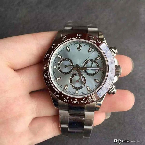men 40mm stainless steel white plate waterproof postage multifunctional 116500ln-78590 automatic mechanical watch, Slivery;brown
men 40mm stainless steel white plate waterproof postage multifunctional 116500ln-78590 automatic mechanical watch, Slivery;brown
