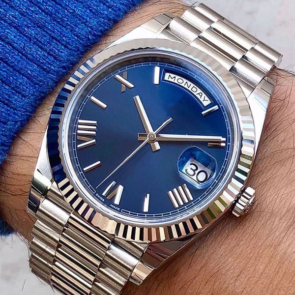 41mm luxury daydate automatic day date watch mechanics men's stainless steel mens fashion designer watch watches wristwatches, Slivery;brown
41mm luxury daydate automatic day date watch mechanics men's stainless steel mens fashion designer watch watches wristwatches, Slivery;brown