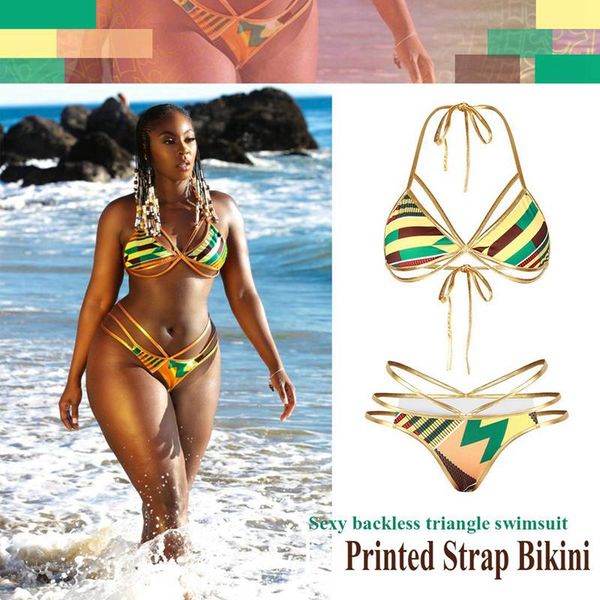 2pcs творческих цифровой печать бинты бикини sexy backless треугольный split swimwear
2pcs творческих цифровой печать бинты бикини sexy backless треугольный split swimwear