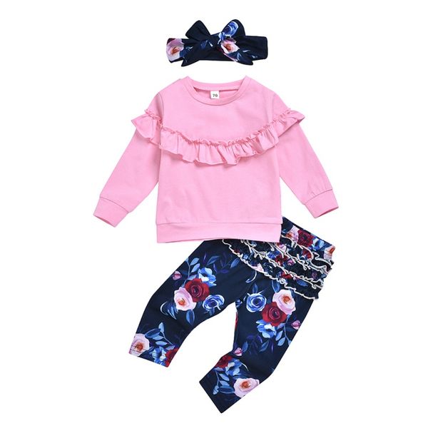 clothing sets autumn baby girls outfit set long sleeve blouse t-shirt +flower print pants+headband casual costume b, White
clothing sets autumn baby girls outfit set long sleeve blouse t-shirt +flower print pants+headband casual costume b, White