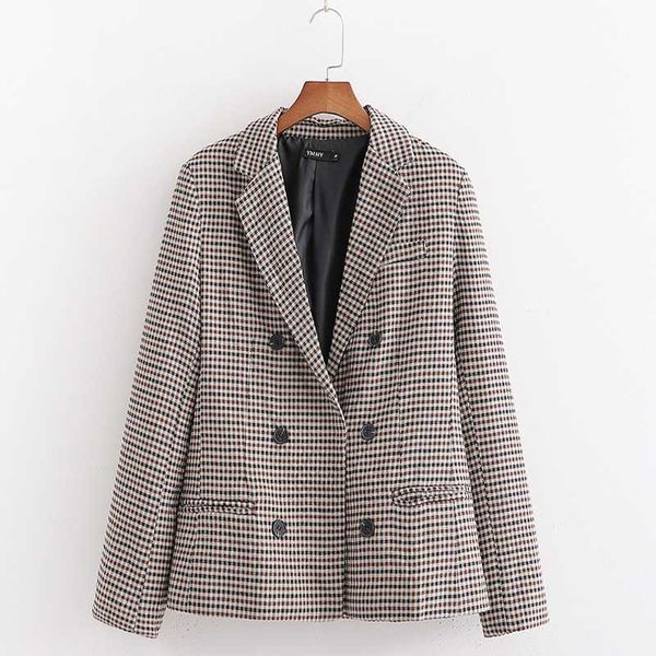 women's suits & blazers womens casual plaid blazer 2021 fashion ladies double breasted simple comfortable loose, White;black
women's suits & blazers womens casual plaid blazer 2021 fashion ladies double breasted simple comfortable loose, White;black