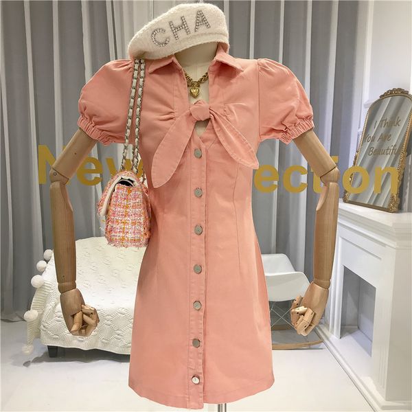 casual dresses 2021 summer retro puff sleeve jeans dress female sweet bow slim single-breasted denim jfmhrx, Black;gray
casual dresses 2021 summer retro puff sleeve jeans dress female sweet bow slim single-breasted denim jfmhrx, Black;gray