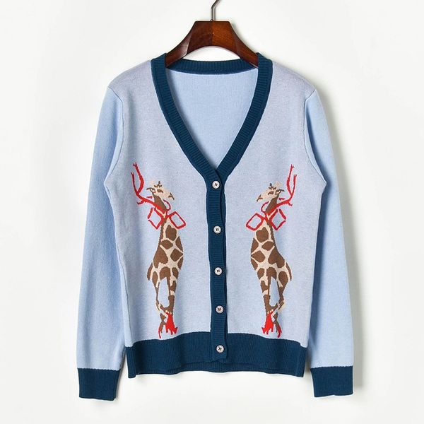 2019 new autumn winter sweaters giraffe fawn sweater cardigan fashion casual women sweater pull femme designer sweater plus size s-l, White;black
2019 new autumn winter sweaters giraffe fawn sweater cardigan fashion casual women sweater pull femme designer sweater plus size s-l, White;black