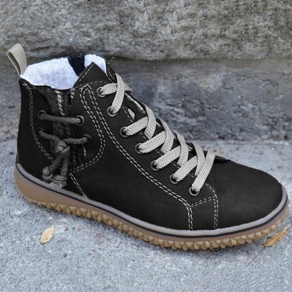 women's female ladies woman ankle boots shoes winter spring plus size casual flat shoes wedges sneakers short boots botas mujer, Black
women's female ladies woman ankle boots shoes winter spring plus size casual flat shoes wedges sneakers short boots botas mujer, Black