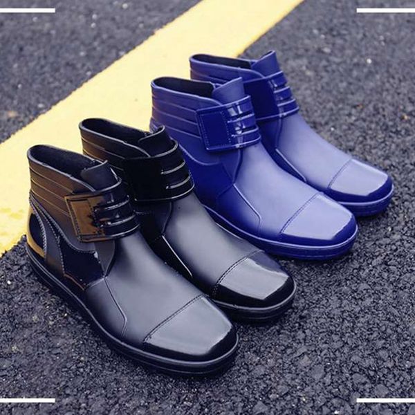 new waterproof boots solid color boots hiking low help desert men's boots fashion work men's shoes, Black
new waterproof boots solid color boots hiking low help desert men's boots fashion work men's shoes, Black