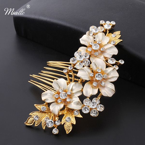 miallo wedding bridal hair combs vintage crystal hairpins prom jewelry gold silver flower pattern hair accessories pins women, White;golden
miallo wedding bridal hair combs vintage crystal hairpins prom jewelry gold silver flower pattern hair accessories pins women, White;golden