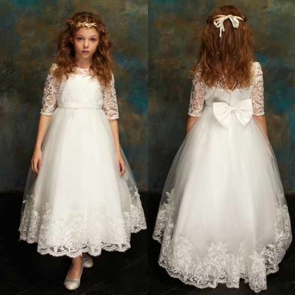 new arrival high low lace flower girl dresses for wedding bateau neck half sleeves pageant gowns tulle first communion dress, White;blue
new arrival high low lace flower girl dresses for wedding bateau neck half sleeves pageant gowns tulle first communion dress, White;blue