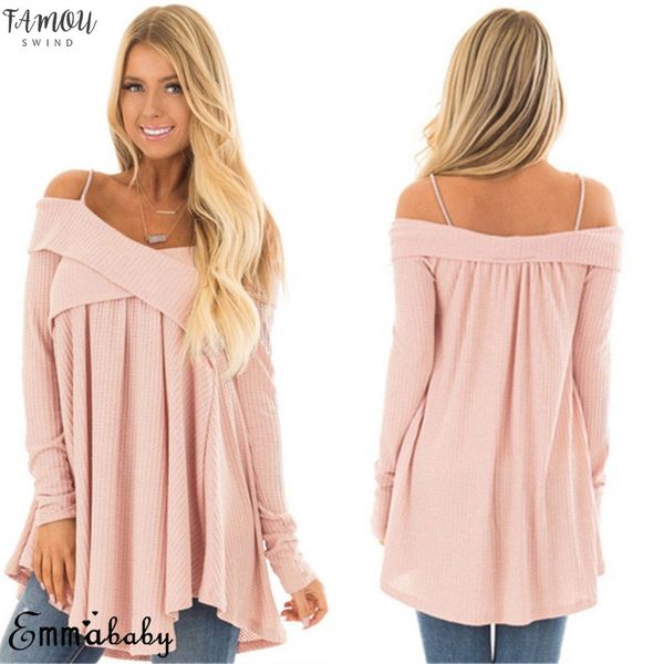 womens clothing plus s 5xl women off shoulder shirt long sleeve casual solid knitted blouse, White
womens clothing plus s 5xl women off shoulder shirt long sleeve casual solid knitted blouse, White